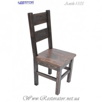 Деревянный стул Antik-1505, под старину, для ресторана, паба, таверны, кафе, для бани, дома, дачи, летней площадки, террассы....
